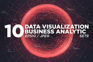 10 Data visualization background, a Technology Illustration by MaximGertsen