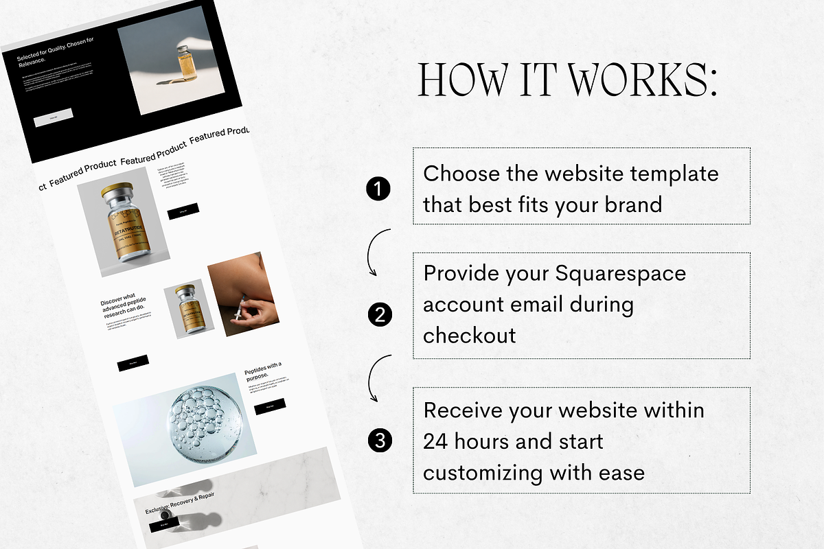 Nova Squarespace Peptide Website, a Squarespace Template by Templatelabsdesign (Photo 3 of 16)