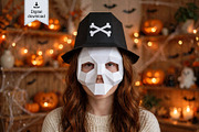 Halloween Skull Mask - 3d papercraft, a Card Template by PAPER amaze (Thumbnail 1 of 4)