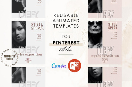 Canva PPT Pinterest Ad - Fashion, a Social Media Template by VidBazaar