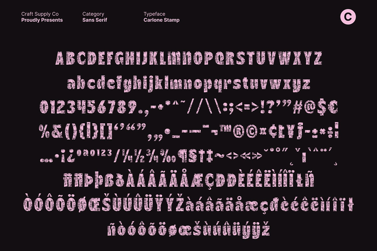Carlone Stamp, a Sans Serif Font by Craft Supply Co. (Photo 7 of 8)