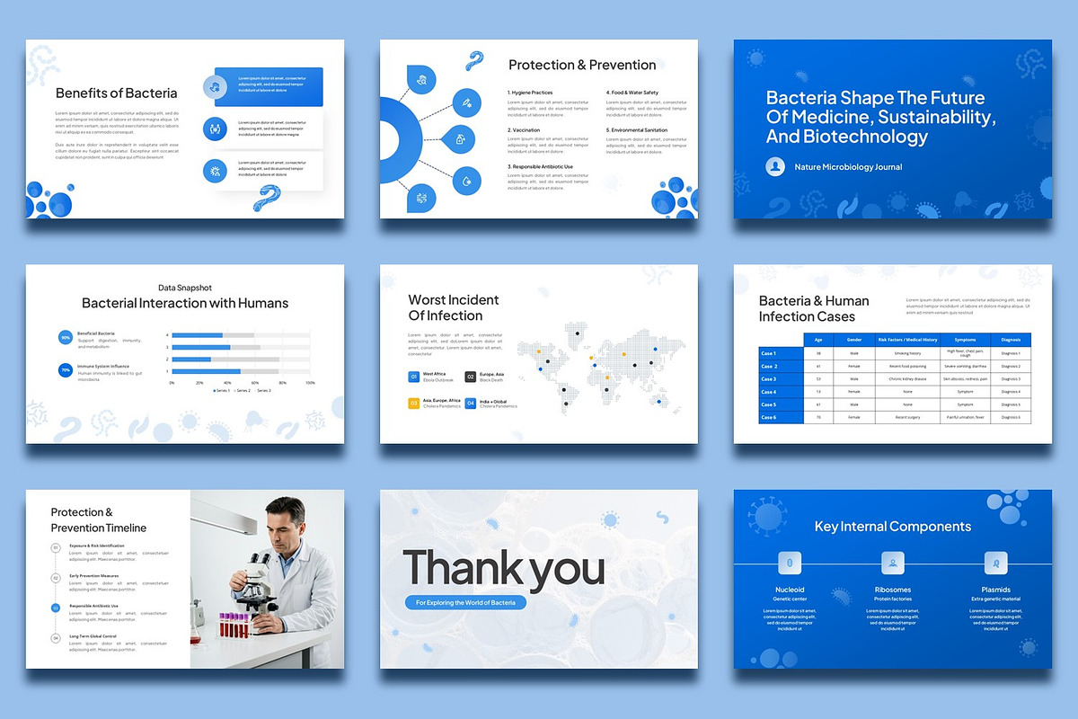 Bacteria Presentation Template, a Presentation Template by BumbleGraph Studio (Photo 5 of 5)
