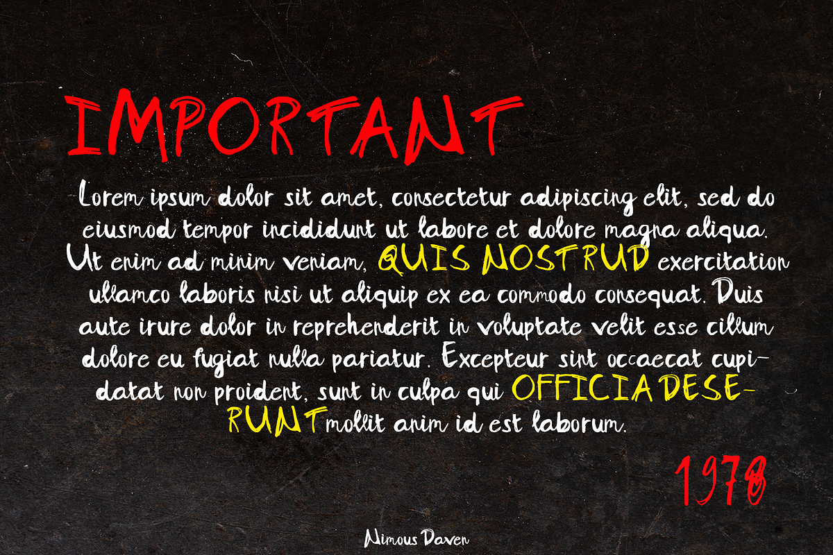Nimous Haven - Hand Drawn Font, a Handwritten Font by madeDeduk (Photo 3 of 10)