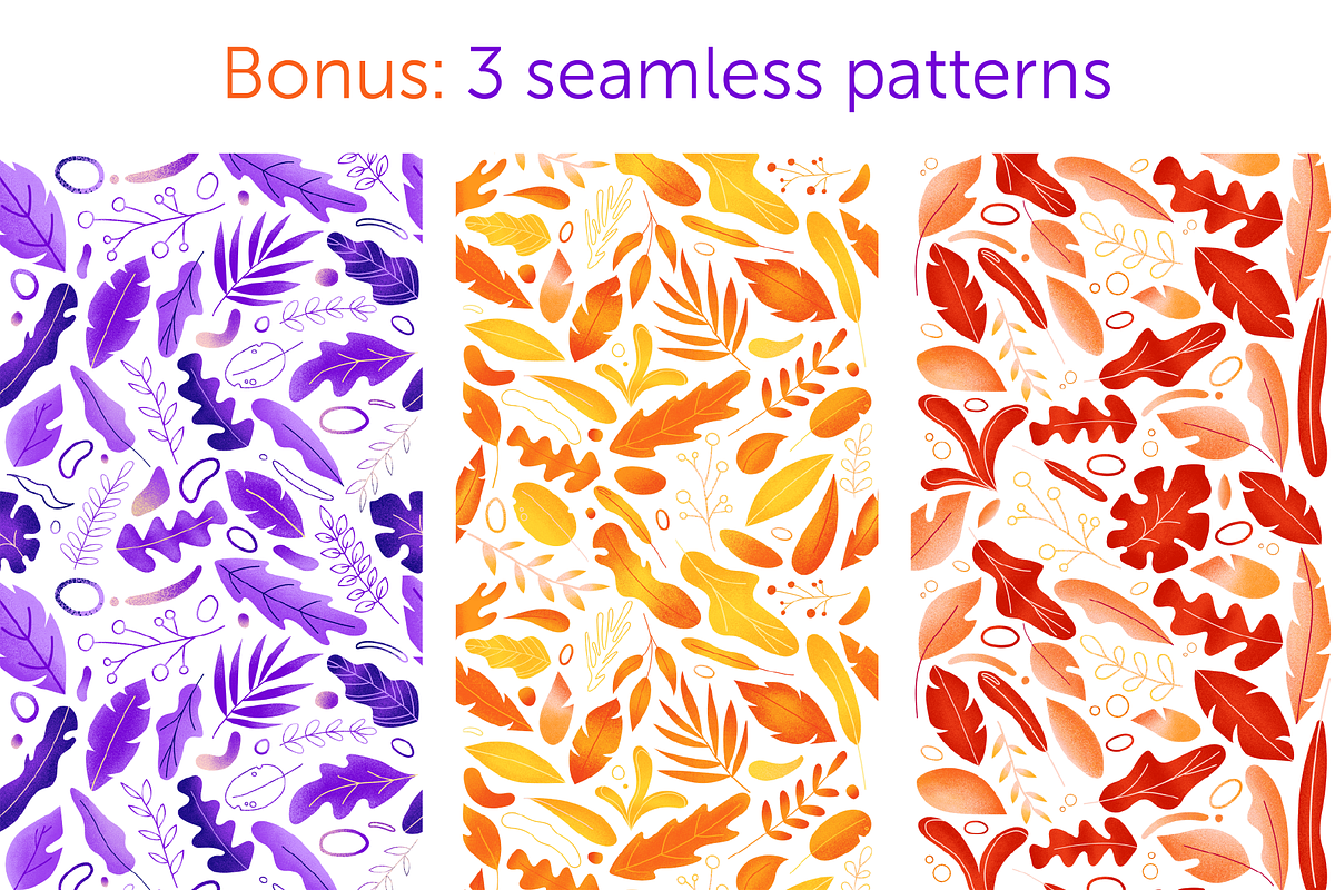 TEXTURAL abstract shapes + leaves, an Object Graphic by museberry (Photo 7 of 12)