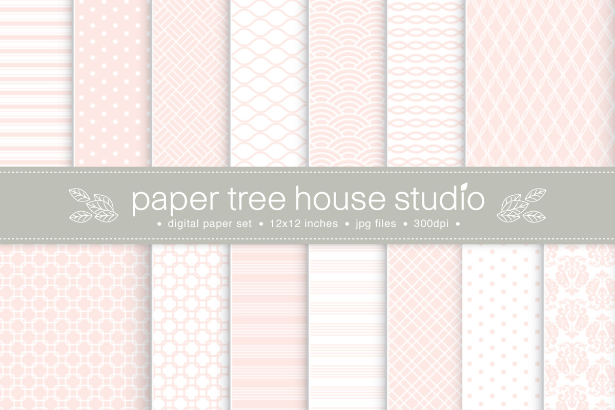 14 Blush Pink Digital Papers