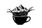 Mountain Coffee Cup Bundle, an Object Illustration by yasushie (Thumbnail 10 of 31)