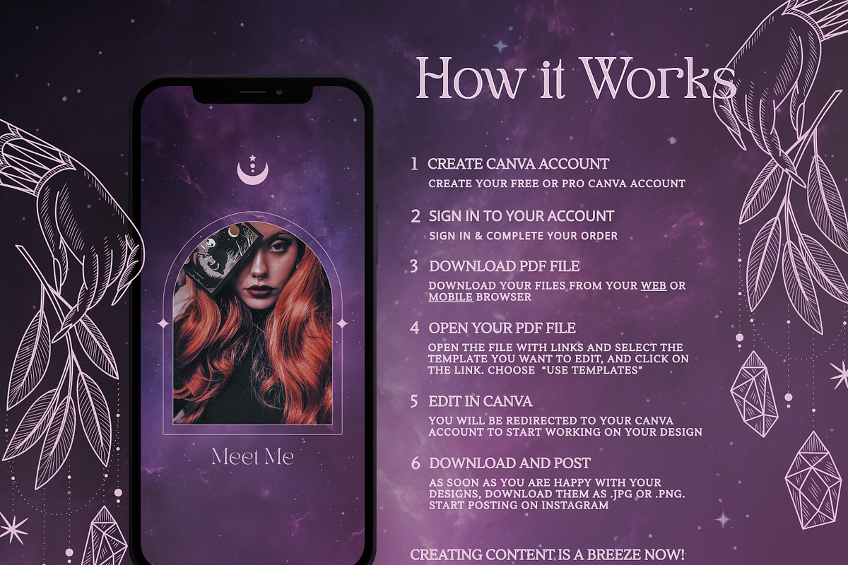 Purple Spiritual Instagram Stories, a Social Media Template by Under My Cozy Roof (Photo 8 of 9)
