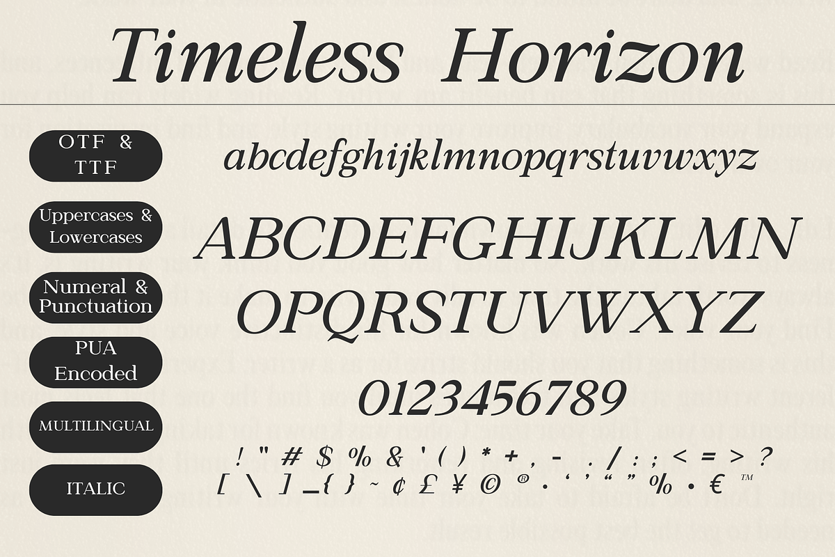Timeless Horizon: Modern Serif, a Serif Font by The Gelato Type (Photo 15 of 15)
