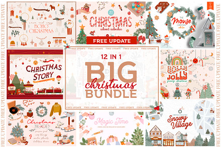 BIG Christmas BUNDLE, an Animal Illustration by Mio Buono