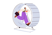 People rush, hurry at work concept, a Person Illustration by Good Studio (Thumbnail 3 of 7)