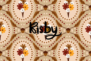 Cozy Autumn Floral Seamless Pattern, a Pattern Graphic by KisbyArt