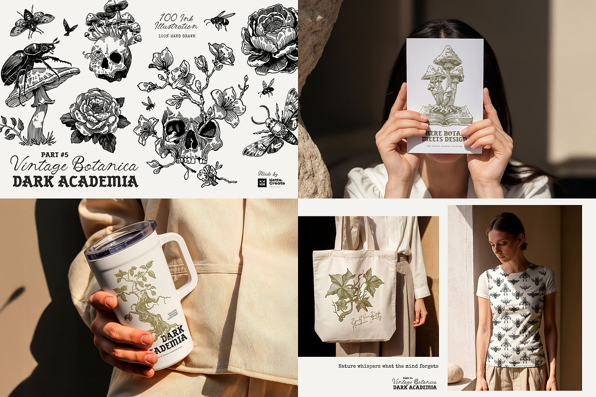 Dark Academia Bundle 7-in-1, an Object Graphic by KetteCreate (Photo 2 of 15)