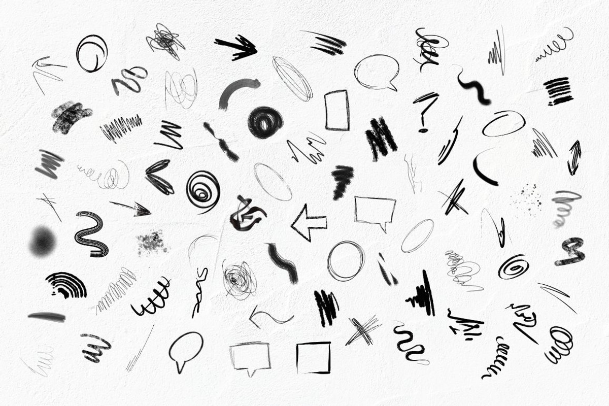 Doodle Scribble Set, an Object Graphic by Kate Creative Studio (Photo 2 of 3)