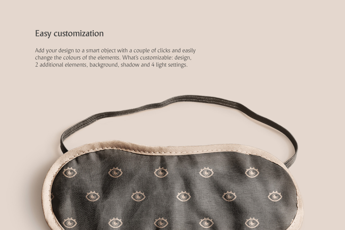 Sleeping Mask Mockup, a Mask Mockup by rebrandy (Photo 3 of 6)