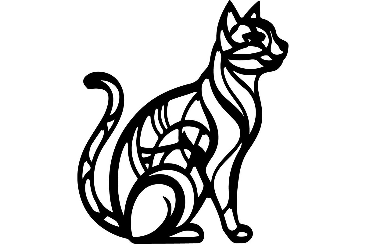 Cute Cat Silhouette Vector Mega, an Animal Illustration by Designer_Momina (Photo 10 of 31)