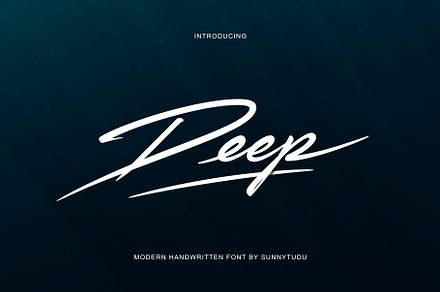 Deep Handwritten Font, a Font by sunnytudu