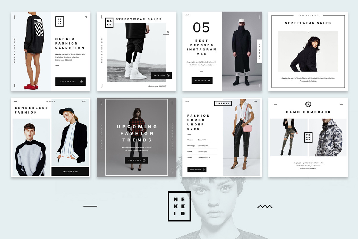 Nekkid - Social Media Booster Pack, a Social Media Template by NordWood (Photo 4 of 9)
