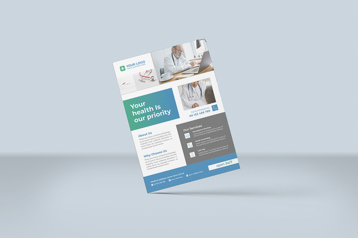 05 Medical Flyer Template, a Print Template by Lakhan1998 (Photo 6 of 8)