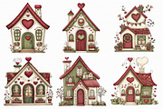 Whimsical Valentine House Clipart, an Illustration by Libby Wishes (Thumbnail 2 of 8)