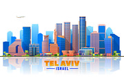 Tel Aviv Israel vector skyline, a Background Graphic by Sky and glass (Thumbnail 5 of 7)