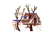 Destroyed city buildings, houses set, an Object Illustration by PaperTrident (Thumbnail 3 of 13)