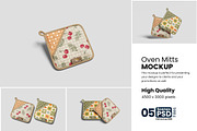Modern Oven Mitts Mockup, an Advertising Mockup by bimockup (Thumbnail 1 of 6)