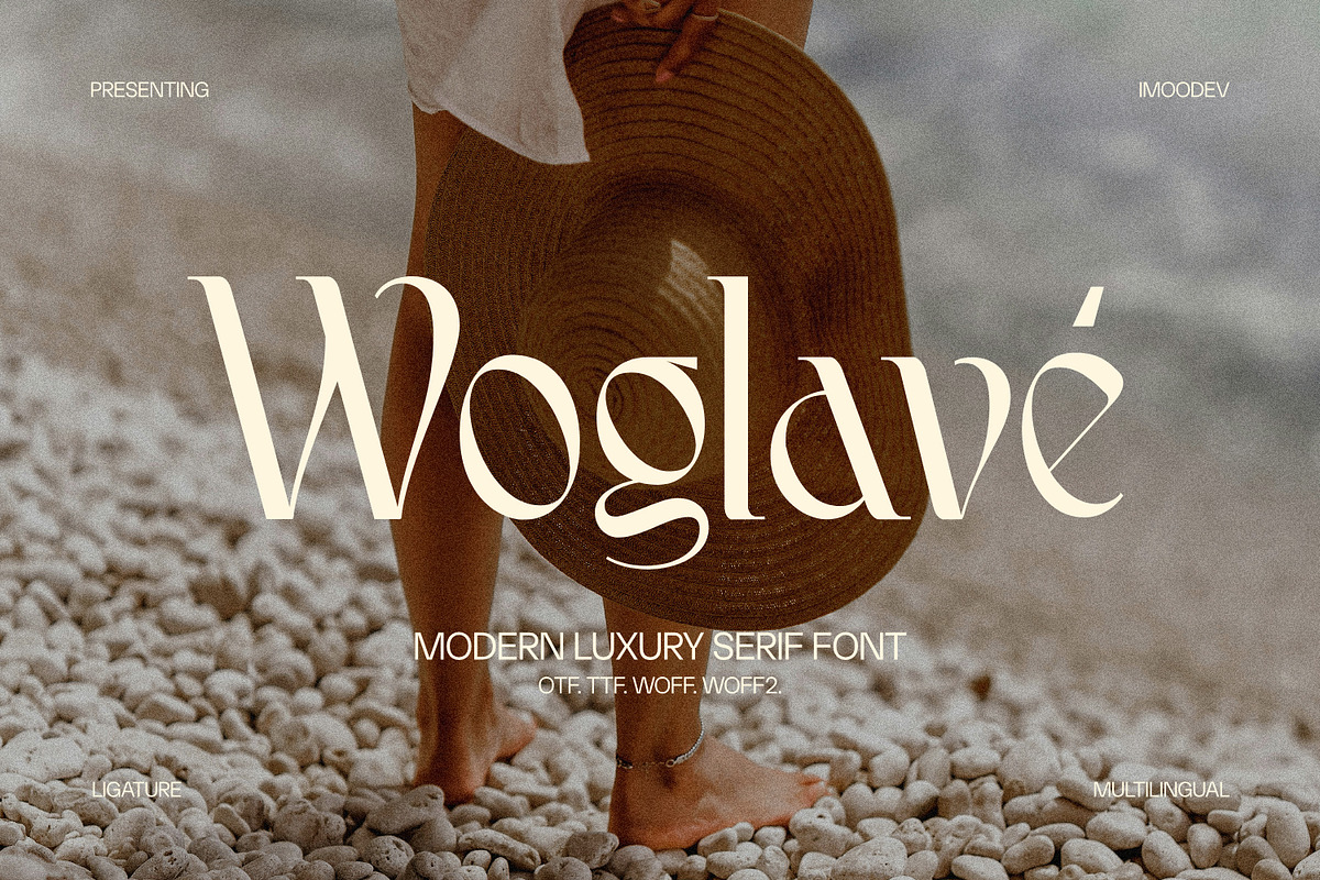 Woglave – Elegant Modern Serif Font, a Serif Font by Imoodev (Photo 1 of 8)