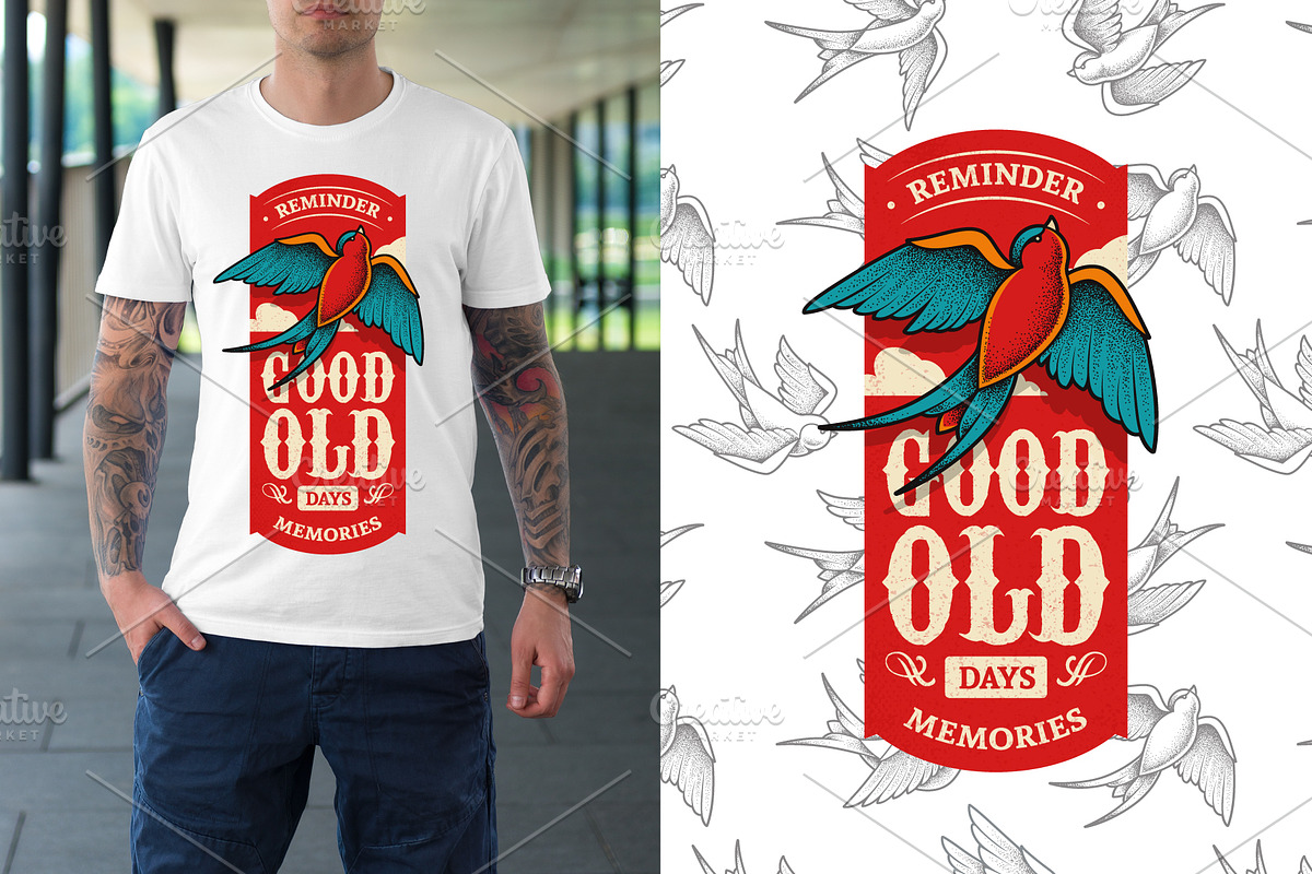 Old School Tattoo Birds, an Animal Illustration by Vecster (Photo 8 of 9)