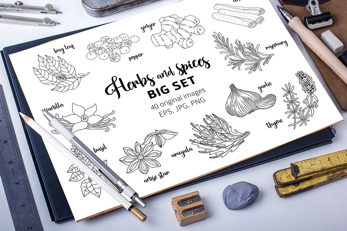 40 spices and herbs, a Food Illustration by Primula`s shop (Photo 1 of 2)