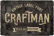 Craftman Vintage Label Font, a Serif Font by JumboDesign (Thumbnail 1 of 6)