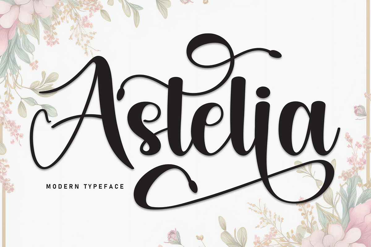 Astelia | Script Font, a Handwritten Font by Scratchones (Photo 1 of 9)