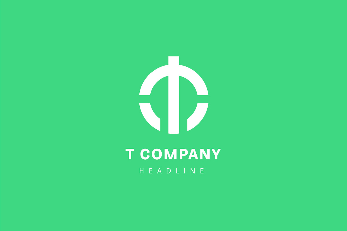 T company logo template., a Branding & Logo Template by Anton Akhmatov (Photo 3 of 3)