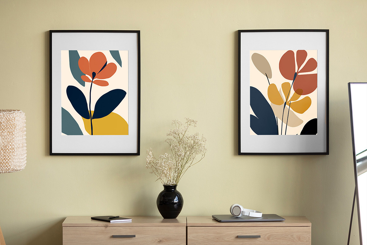 Blooming Floral Abstract Art Print, a Decorative Illustration by Vibrand Studio (Photo 7 of 13)