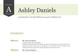 3 In 1 Green Modern Banner Resume