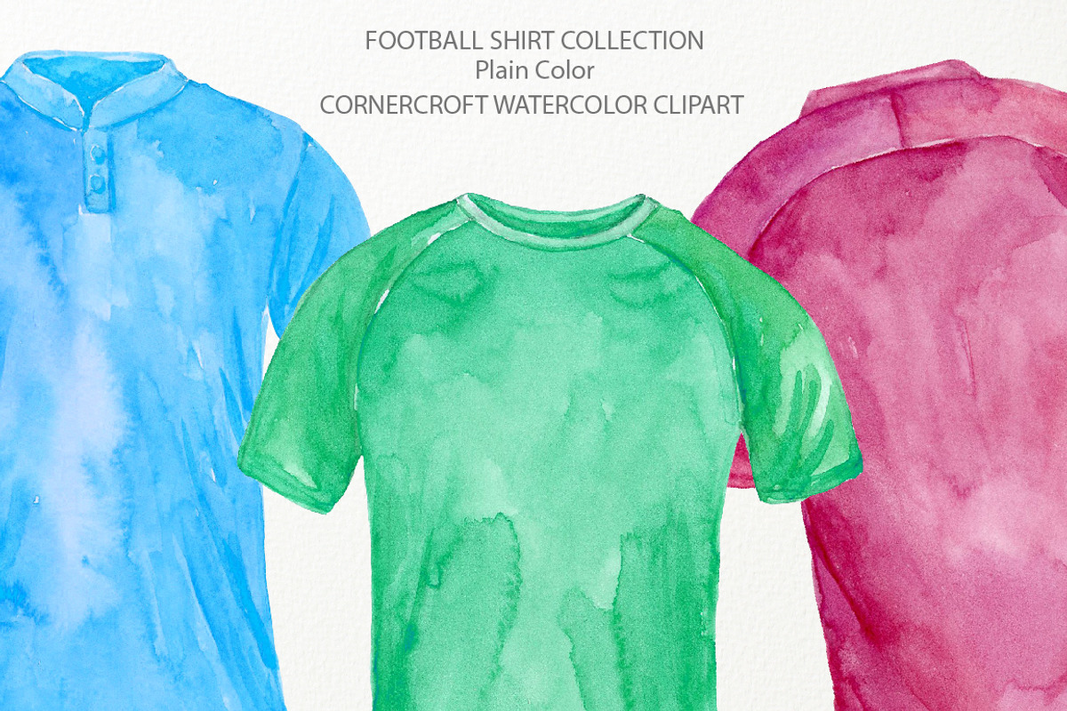Watercolour football shirt in plain, a Person Illustration by Corner Croft (Photo 4 of 5)