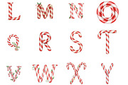 Candy Cane Christmas Alphabet, an Illustration by Designking (Thumbnail 3 of 5)