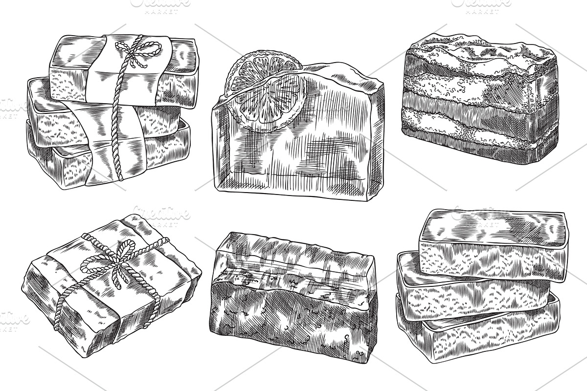 A sect of vector sketches of, an Object Illustration by Sabelskaya