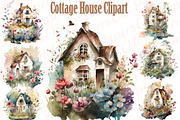 Cute Cottage Clipart, Farmhouse Png, a Graphic by chilipapers (Thumbnail 1 of 3)