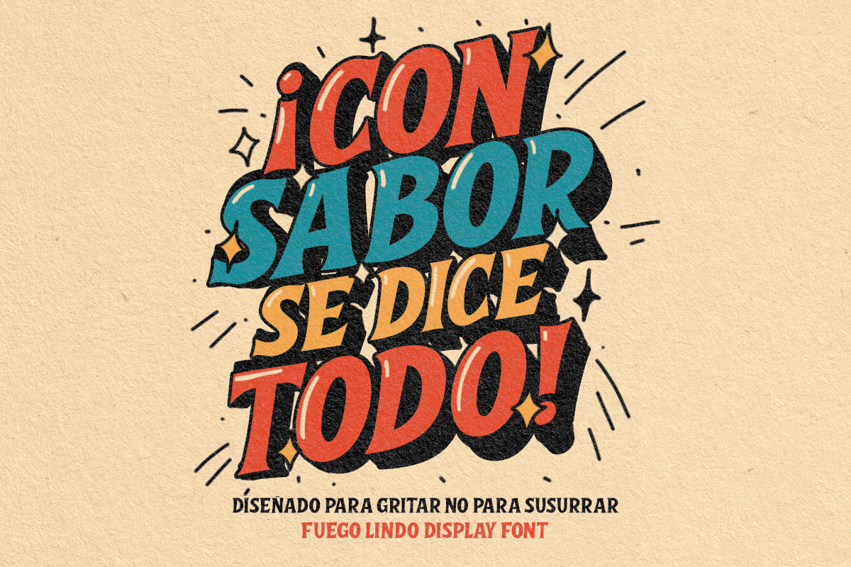 Fuego Lindo, a Sans Serif Font by Rillatype (Photo 6 of 8)