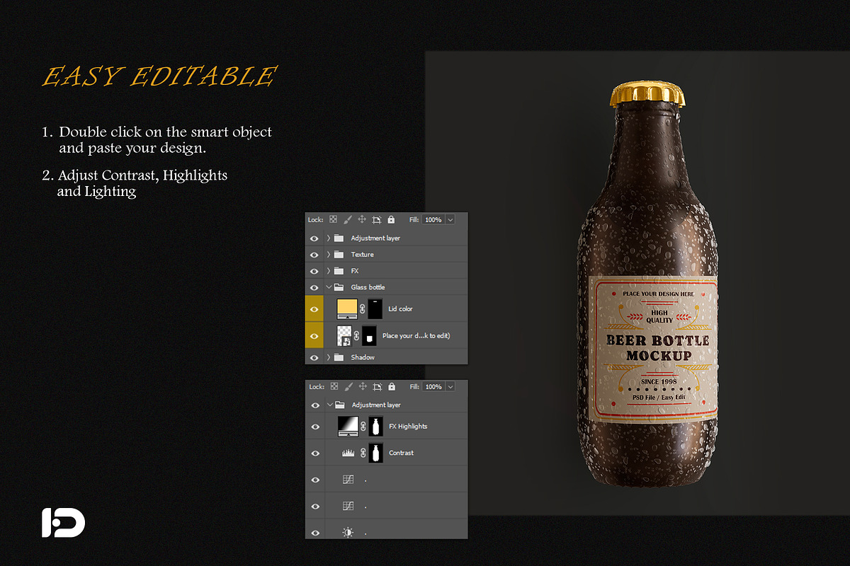 Drink Glass Bottle Mockup Set, a Packaging Mockup by ForgeDesign (Photo 3 of 6)