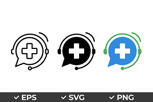 Medical Support Icon Vector Set, an Object Graphic by Artonix