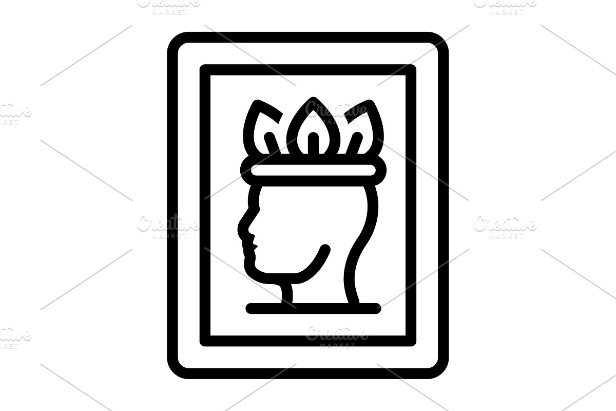 Renaissance astrology black icon, an Outline Icon by Creative priyanka