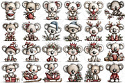 Whimsical Christmas Koala Clipart, an Illustration by DreamPrint404 (Thumbnail 3 of 7)