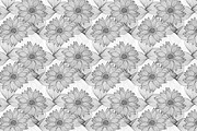 Black and White Floral Patterns(2), a Pattern Graphic by Sunset&Sea Design (Thumbnail 2 of 5)