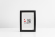 5 Black Photo Frame Mockups, a Print Template by Gabor Monori (Thumbnail 4 of 5)