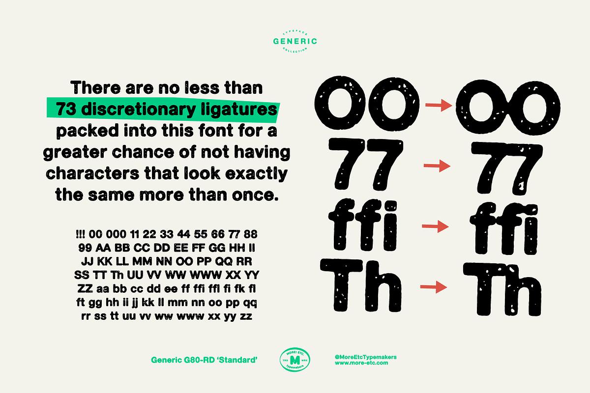 Generic G80-RD 'Standard', a Sans Serif Font by More Etc. Studios (Photo 5 of 8)
