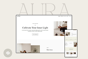 Aura Yoga & Welness Squarespace 7.1