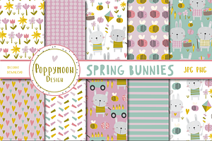 Spring Bunnies Paper Set