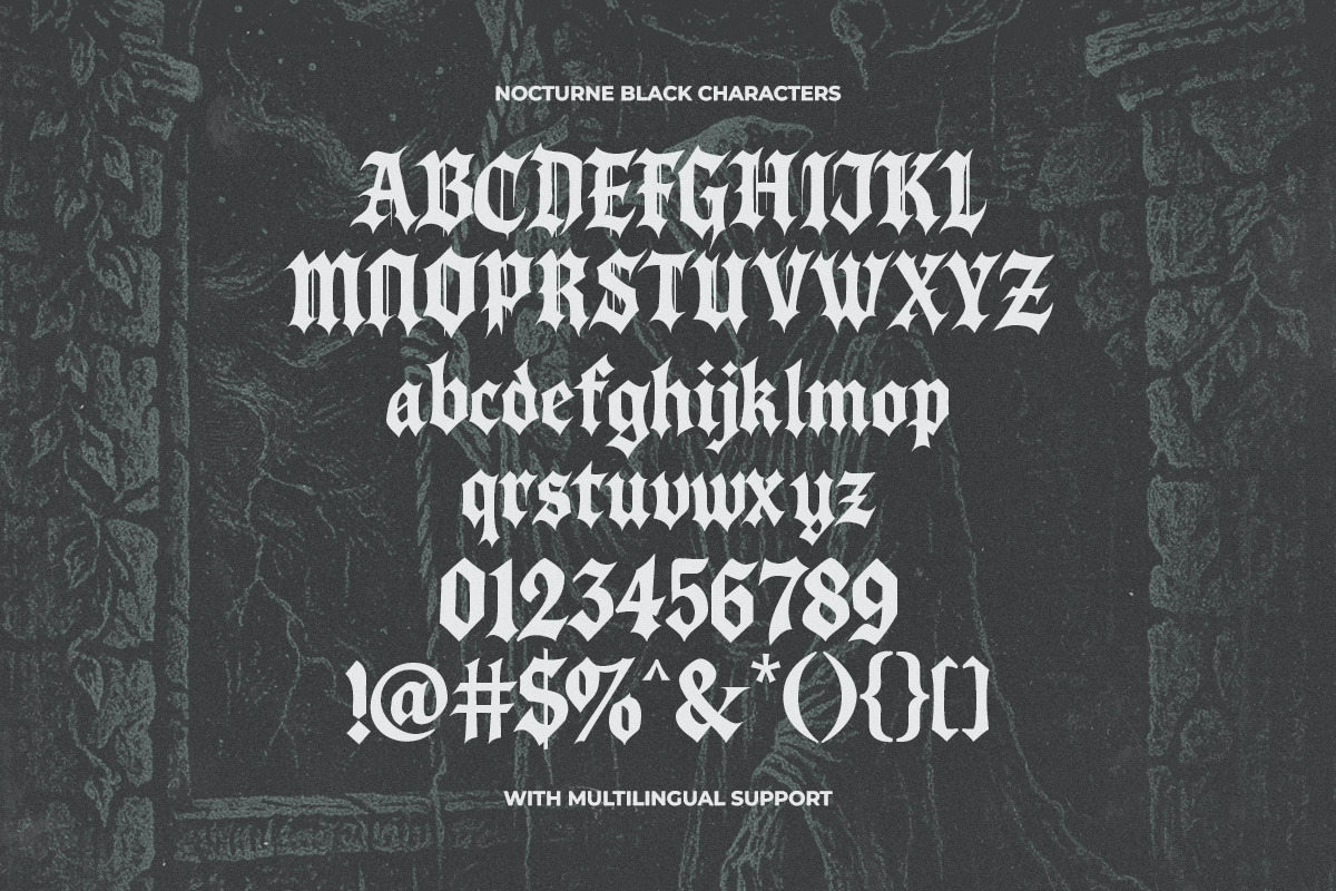 Nocturne Black — Gothic Horror Font, a Blackletter Font by Rillatype (Photo 9 of 9)