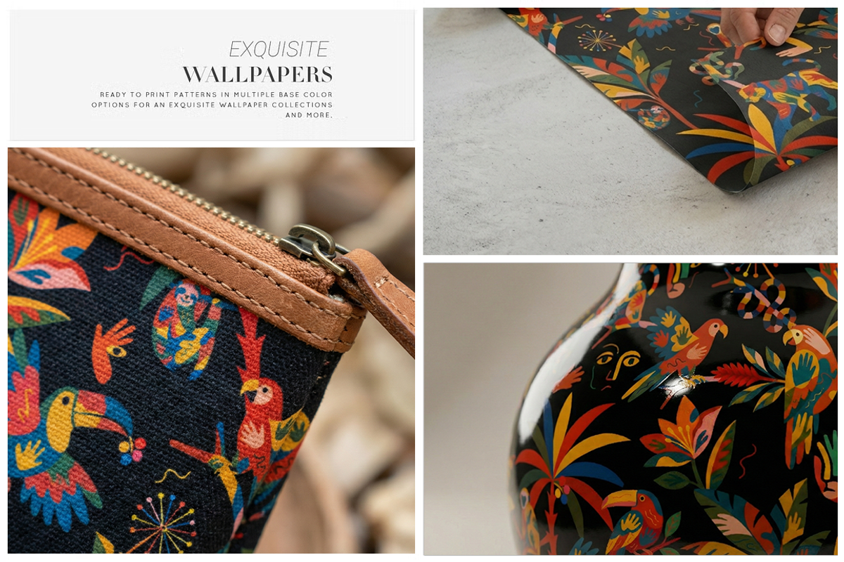 Jungle & Wildlife Abstract Folk Art, a Wallpaper Graphic by Luiz da Rolt Grathwohl (Photo 9 of 10)